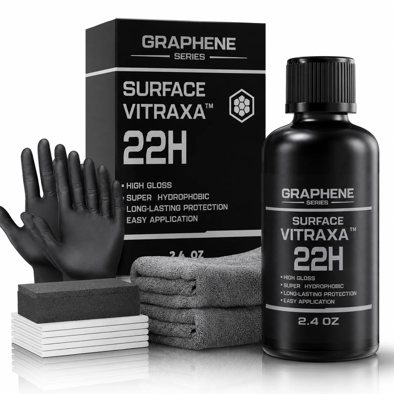 

Premium Graphene Vitraxa 22H Surface Enhancer – Easy Application & Crystal Hardness (70ml)