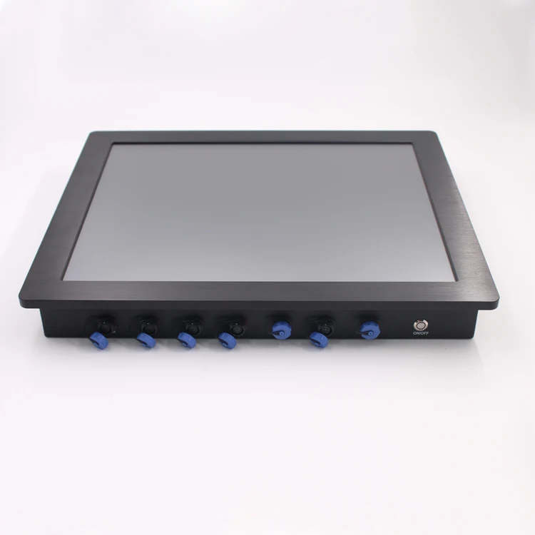 19 بوصة الغبار لوحة متينة PC IP65 مقاوم للماء بدون مروحة الصناعية لوحة شاشة لمس الكمبيوتر مع Rj45 RS422 و RS232 لوحة الكمبيوتر