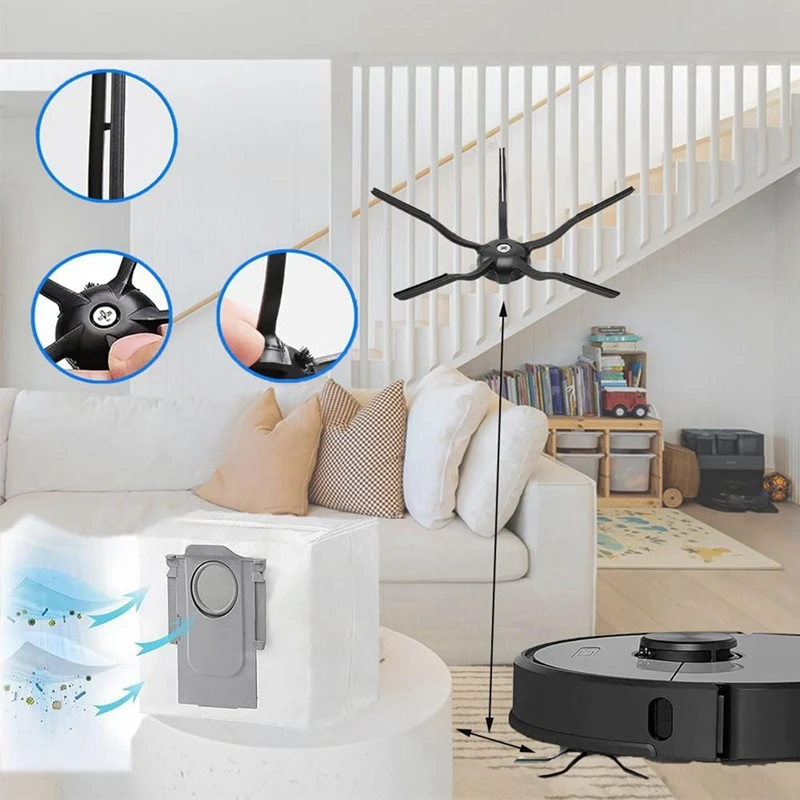 For Roborock S7 Maxv Ultra / S7 Pro Ultra Robot Vacuum Cleaner Main Side Brush Hepa Filter Mop Cloth Dust Bags Parts