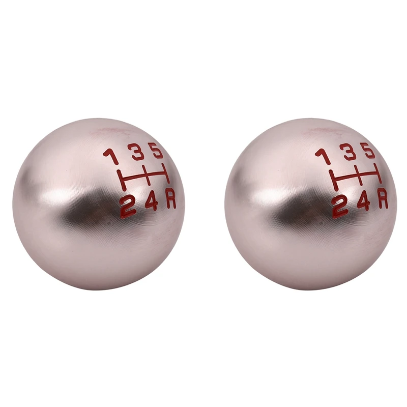 New2x 5-Speed Jdm Spherical Shift Gear Knob (M10 X 1.5) For Honda Feicheng Civic City Fd2 Fn2 Ep3 R Dc2 Dc5 Ap1 Ap2 S2000