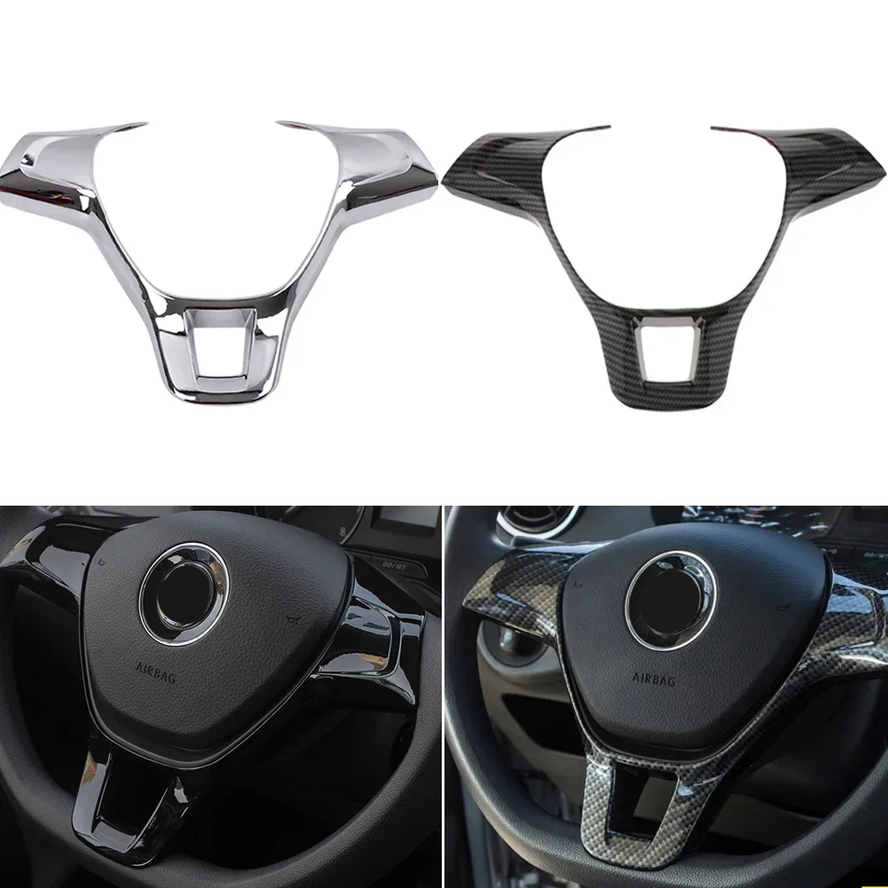 Car Interior Steering Wheel Cover Trim Sticker Accessories for Volkswagen VW Golf 7 GTI MK7 POLO 2014 2015 Jetta MK6 2015 2016 view 3