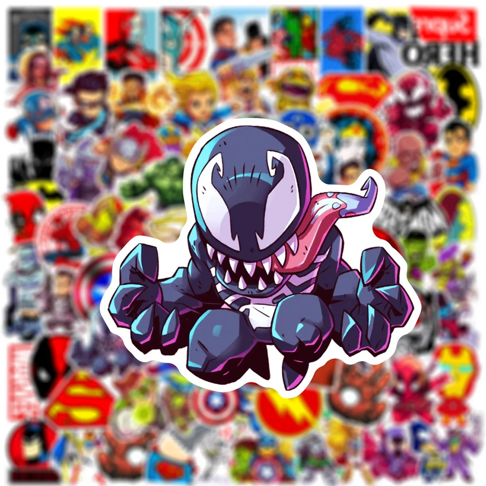 Disney Super Hero Adesivos para Crianças, Brinquedo do Homem Aranha, Decalques bonitos, Caderno, Mala, Telefone, Motocicleta, Presente, 10 pcs, 30 pcs, 50 pcs, 100pcs