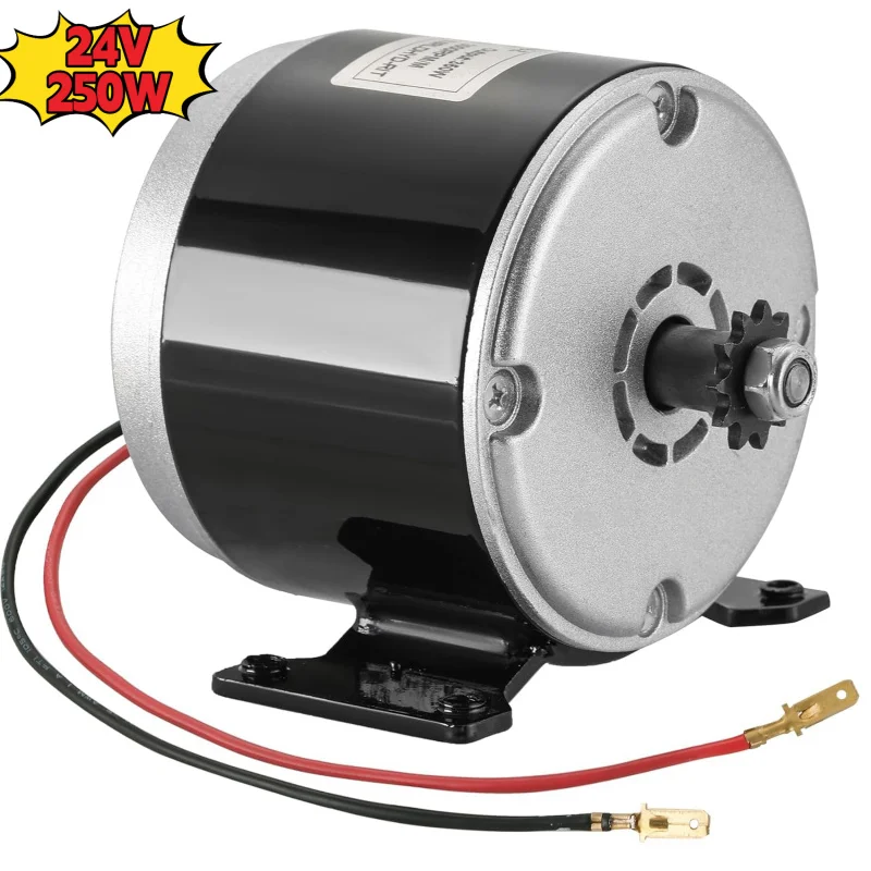 

24V 250W Brushed DC Electric Motor, Permanent Magnet Generator with 2800RPM Speed and 0.9Nm Torque