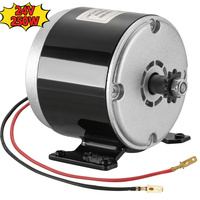 24V 250W Brushed DC Electric Motor, Permanent Magnet Generator with 2800RPM Speed and 0.9Nm Torque
