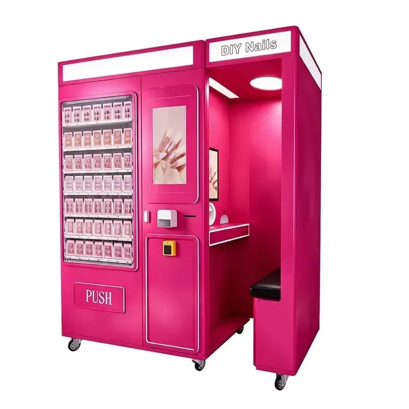 Fully Automatic Nail Art Printer Vending Machine Self Service 3D Digital Nail Painting Kiosk for Beauty Salon Shopping Mall