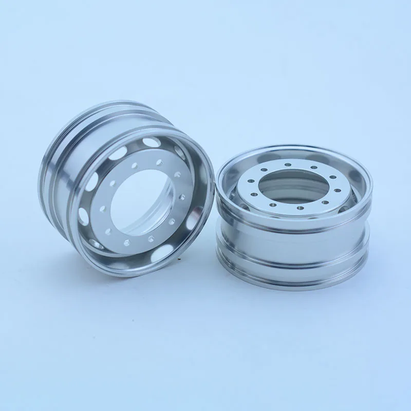 2pcs Metal Wheels 20mm/24mm Hub Rim for 1/14 Tamiya RC Truck Tipper SCANIA 770S VOLVO MAN TGX Scaleclub LXY Car Tire Accessories