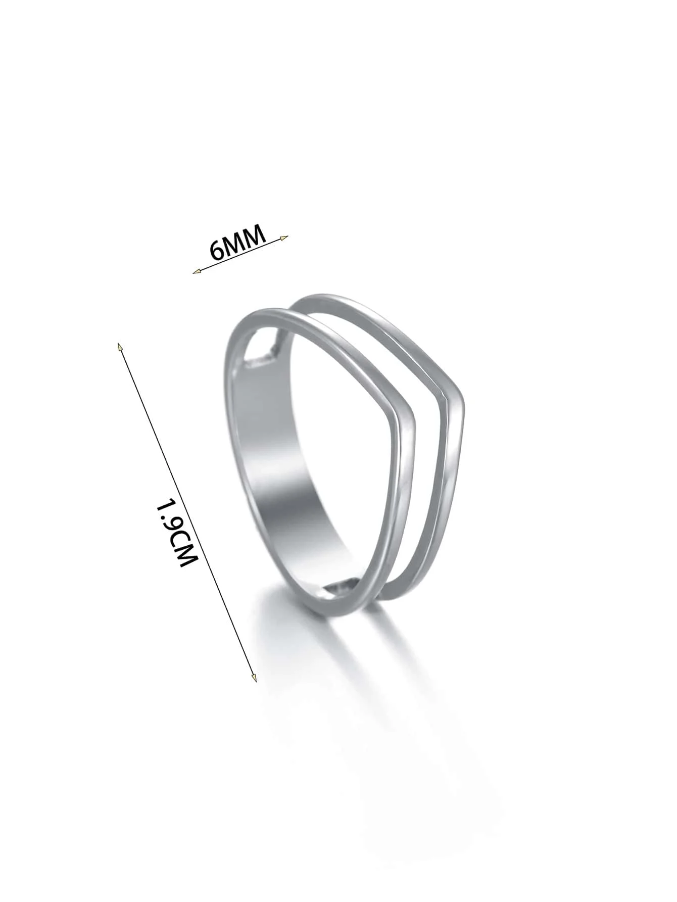 

Modern Geometric Double Band Stainless Steel Ring for Men and Women