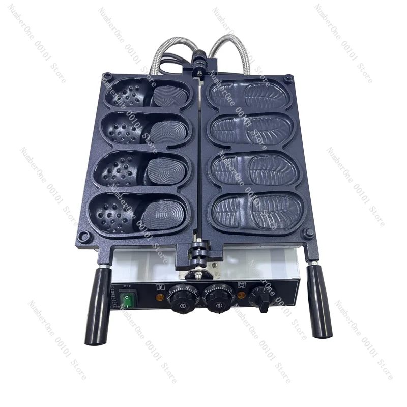 Commercial Slipper Shaped Waffle Maker Machine Electric Shoes Shaped Waffle Bread Baker Making Machine