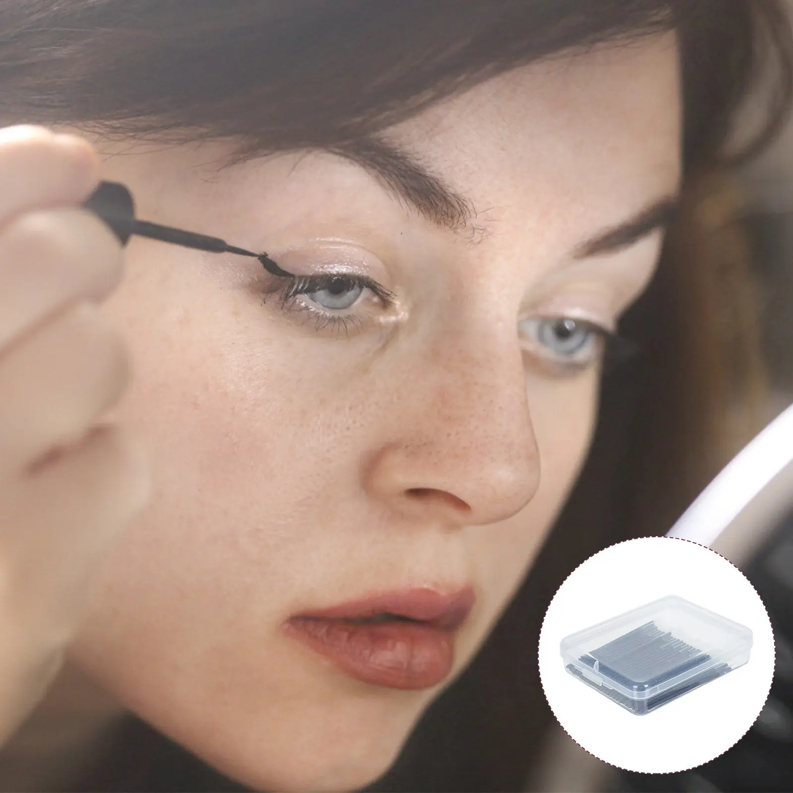 

Набор из 50 кистей для макияжа: кисти для подводки глаз, премиум-класса, портативные, компактные, легкие, удобные для использования, для нанесения на глаза и губы, для женщин