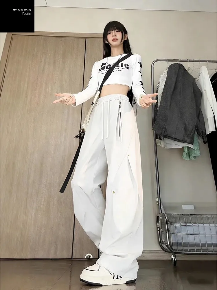 

High Waist American Style Workwear Pants Men's Women's Autumn Winter Knife Straight Leg Trousers Utility Pants Design