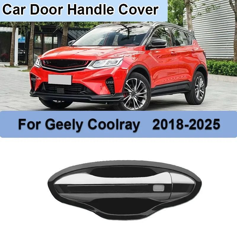 

For Geely Coolray Binyue 2018~2025 Door Handle Cover Door Bowl Protective Sticker Stainless Steel Scratch-resistant Accessories