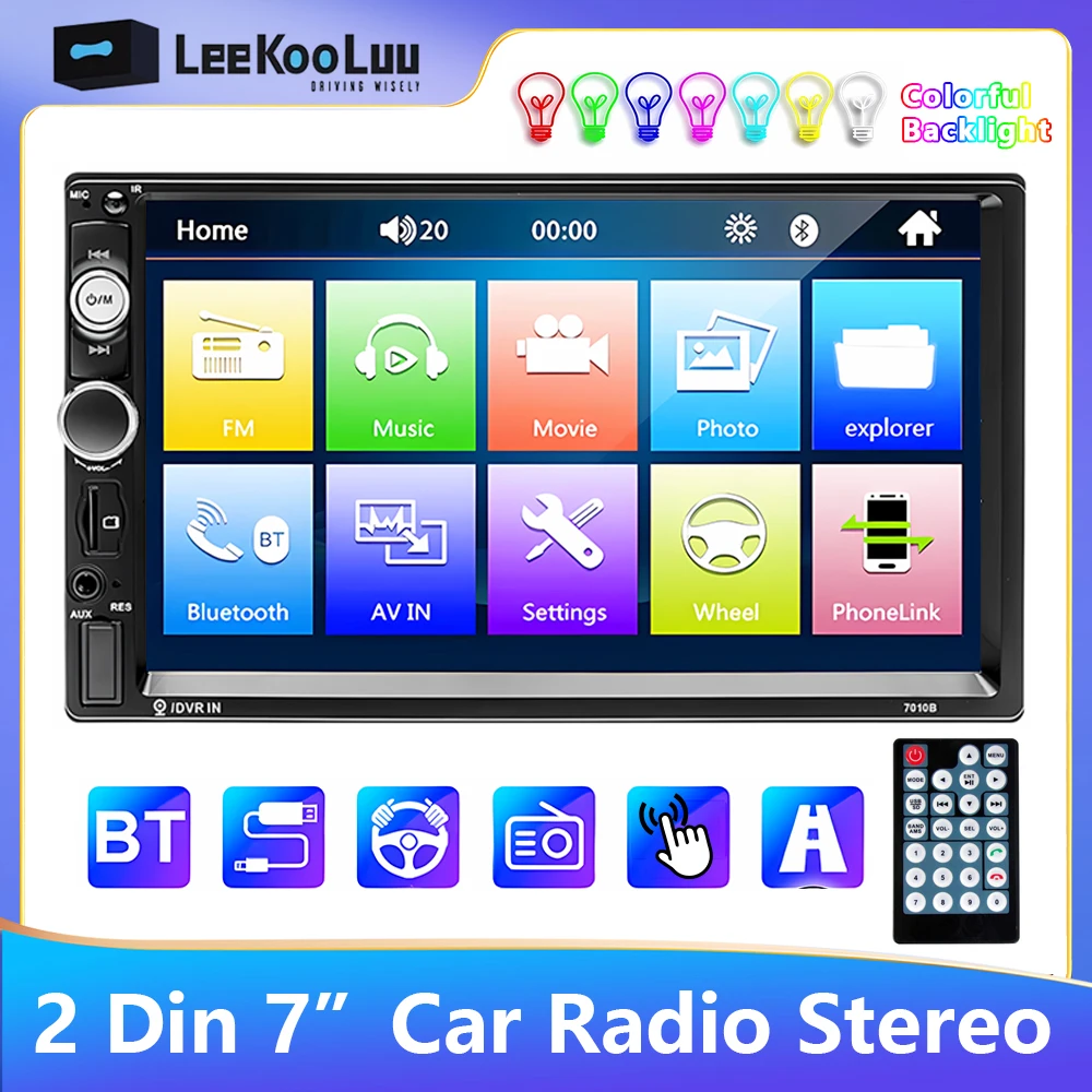 Leekooluu 2 din Car Radio 7