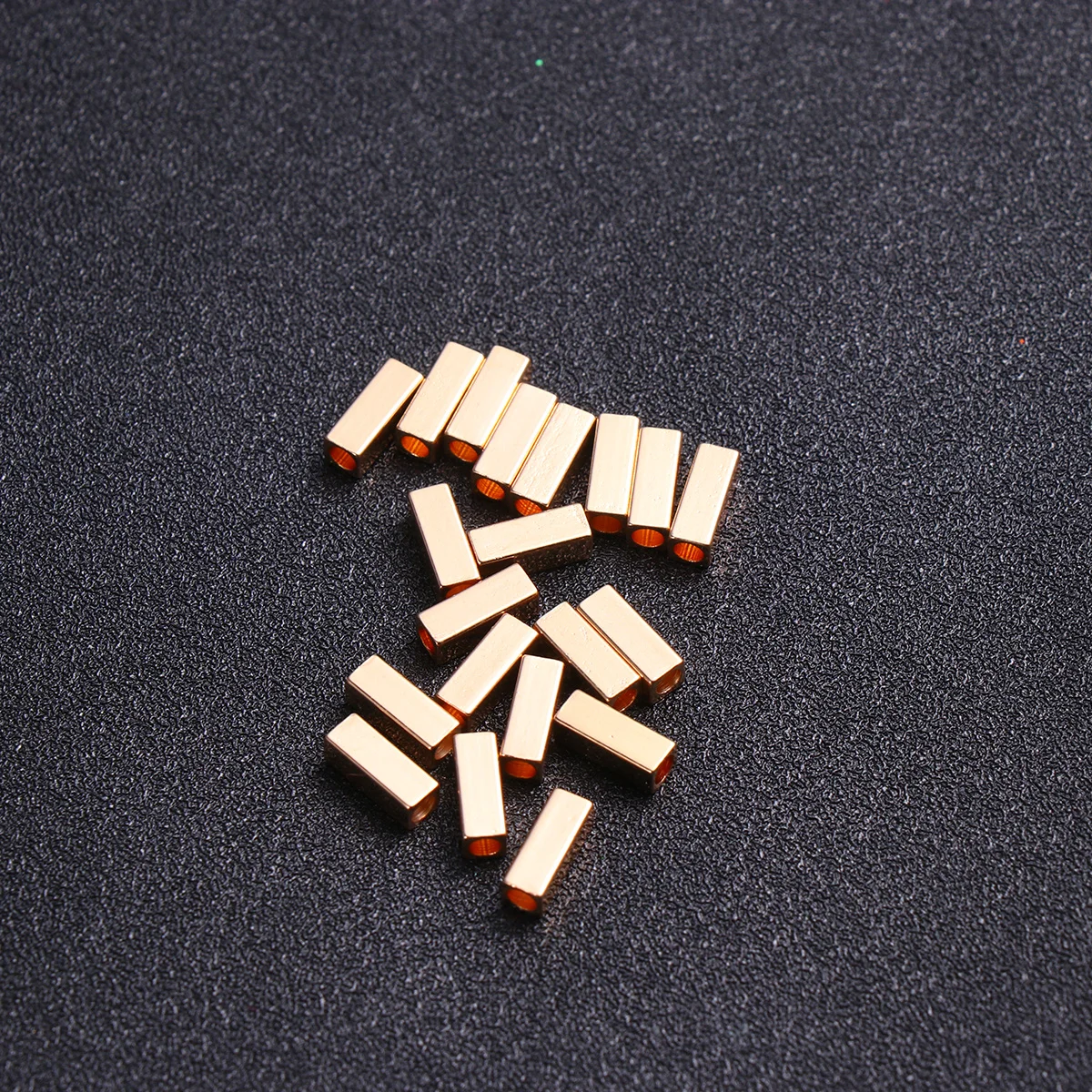 

50Pcs Rectangular Copper Tube Spacers Hollow Beads for Jewelry Making DIY Necklace Bracelet Earrings Craft Supplies