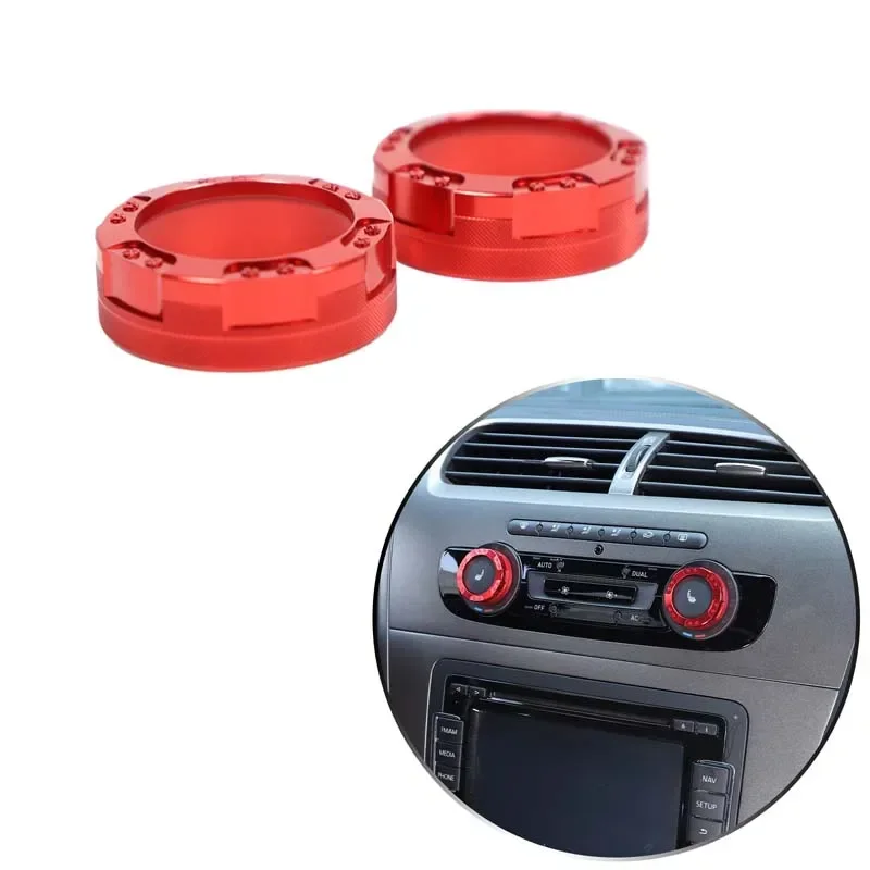 

For SEAT Leon MK2 2008-2012 Aluminum alloy Central Control Air Conditioning Knob Decorative Ring Car Interior Accessories