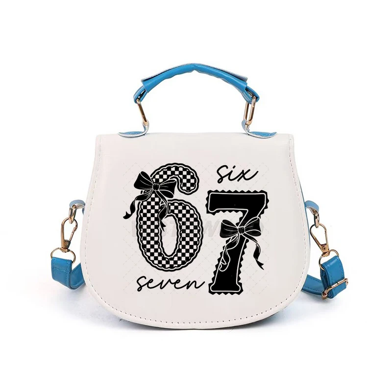 ستة سبعة حقيبة كتف عيد الحب متعة Coquette القوس 67 الاتجاه حقائب اليد النسائية موضة Xoxo هدية عيد الحب حقيبة كروسبودي للأطفال