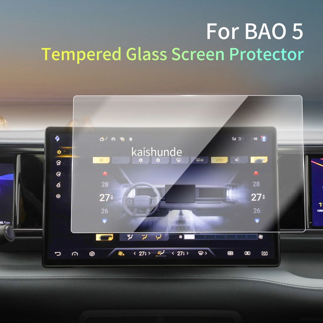 

Car Stickers Meters Protector For 26 BYD BAO 5 Tempered Glass Protective Film Display Navigation Vehicle