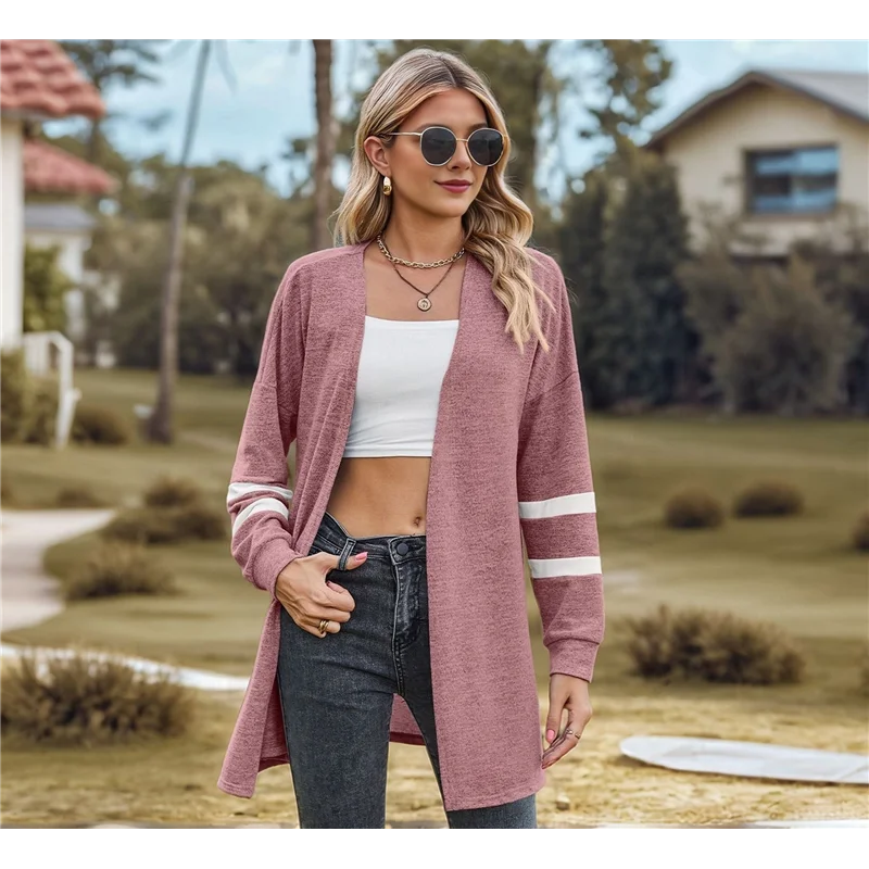 

【SEE】Женская рубашка-кардиган с открытым передом, пальто с длинными рукавами