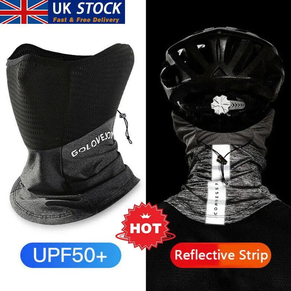 מסיכת חצי פנים משי קרה עמידה במים לרכיבה בנדנות קמפינג חוץ טיפוס קסם טורבן צעיפים מסננת שמש צעיף Q8M5