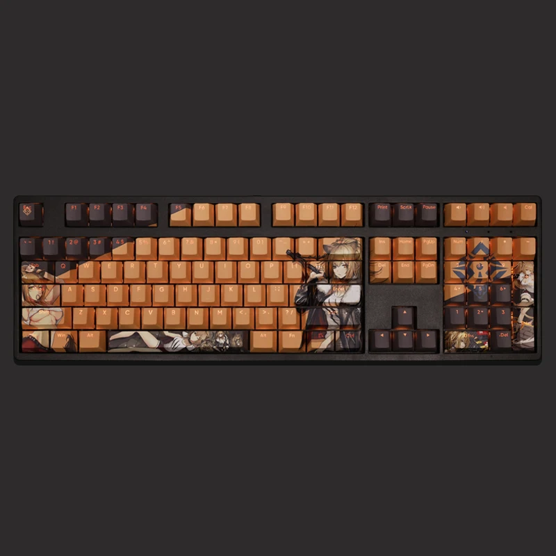 108 Keys/set Arknights Siege Keycap PBT Dye Subbed Backlit Keycaps Anime Gaming Key Caps For ANSI 61 87 104 108 Layout Keyboard