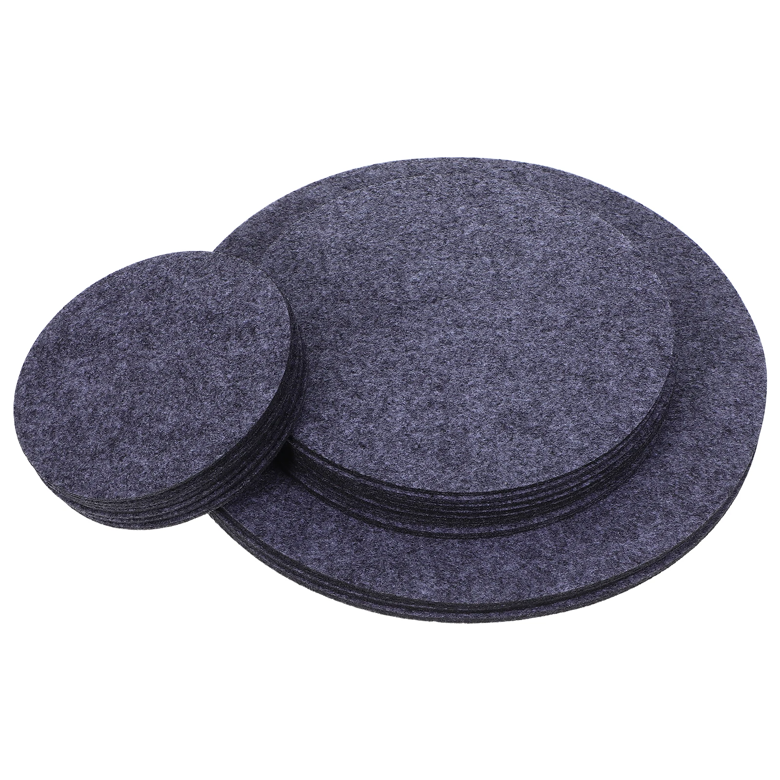 

50 Pcs Felt Meal Tray Pad Plate Container to Stack Dividers Protectors Grey Dish Storage Containers