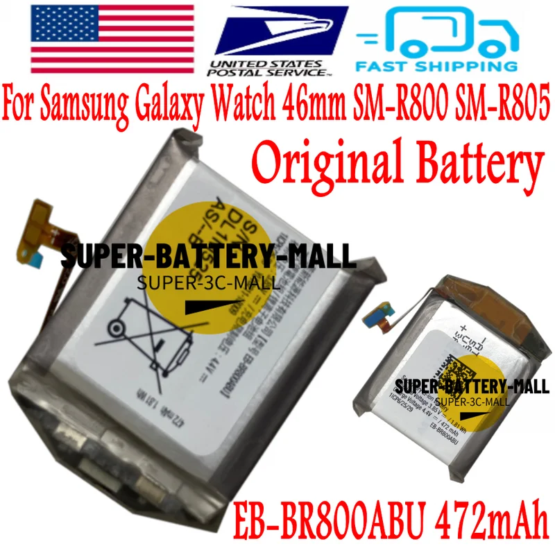 

OEM EB-BR800ABU 472 мАч Аккумулятор для Samsung Galaxy Watch 46 мм SM-R800 SM-R805