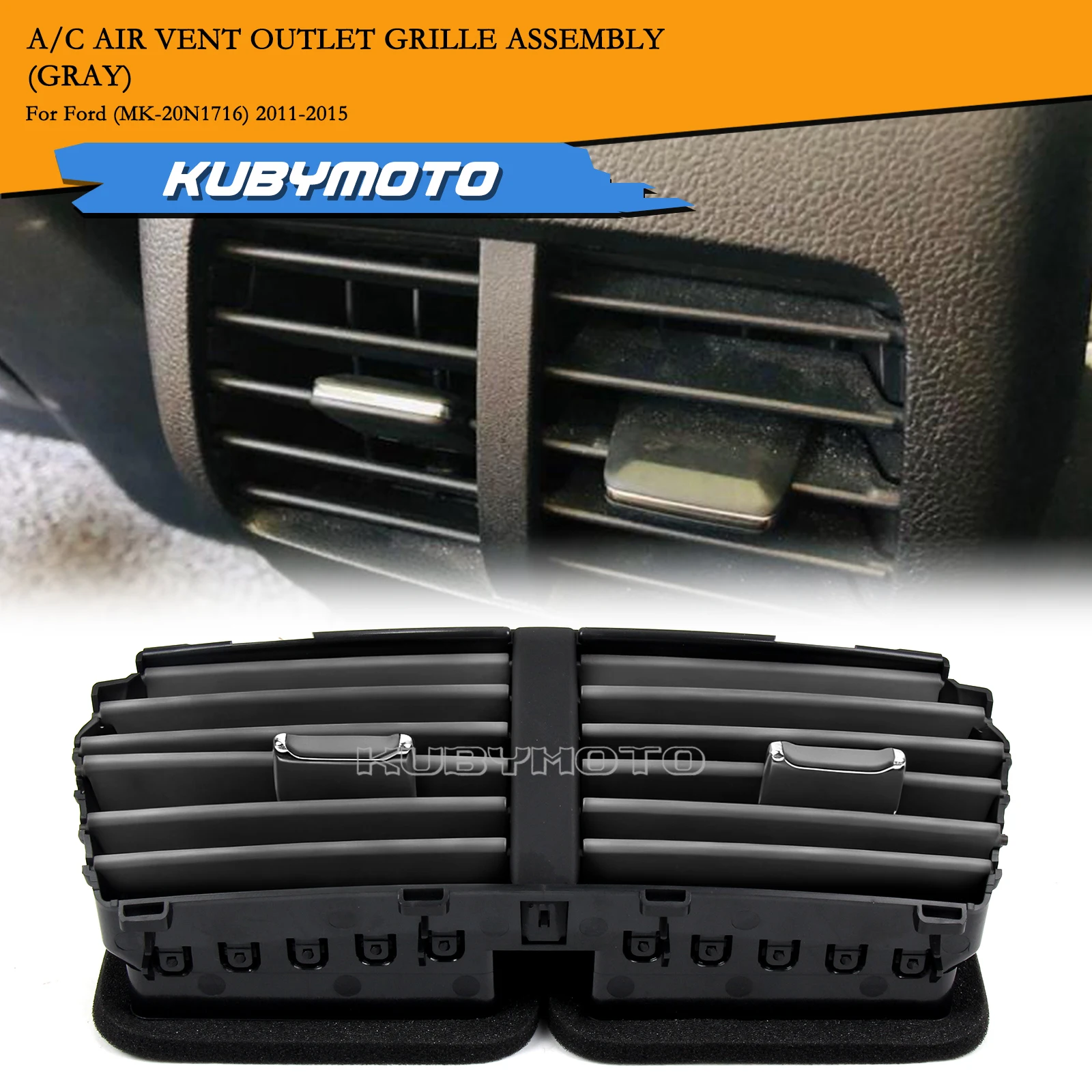 

Car Interior Console Air Vent Outlet Panel Conditioning Assembly For Ford 2011-2015