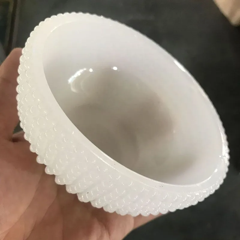 

Handcrafted Natural White Jade Bowl Jadeware Ornament Health Bowl