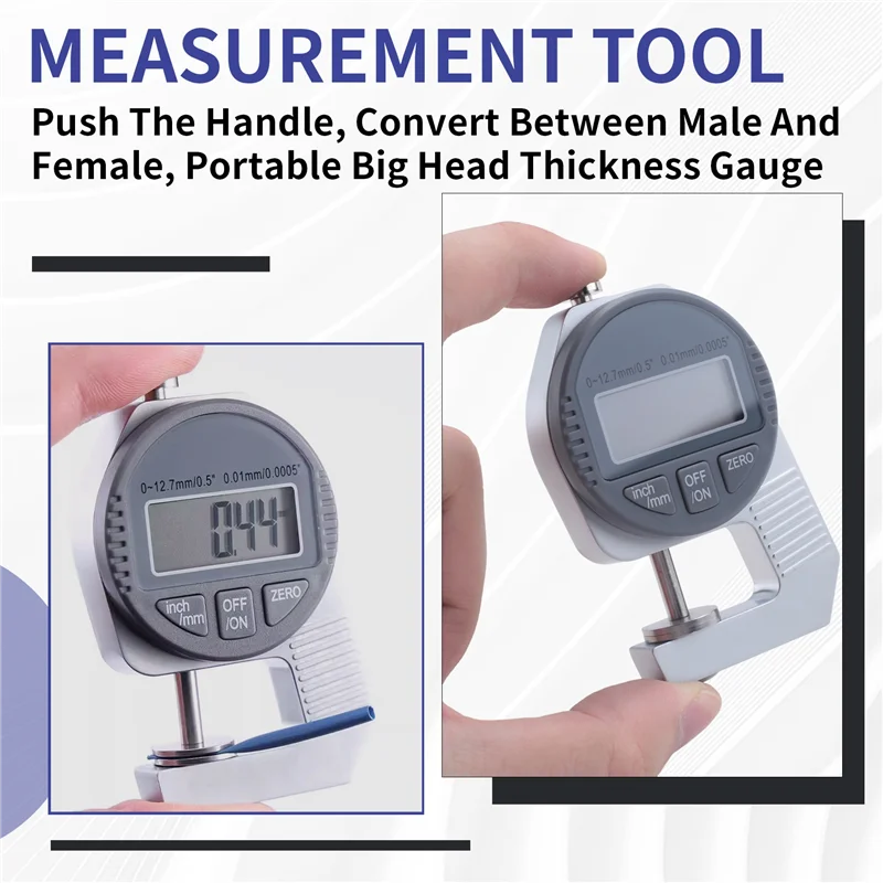 

Digital Thickness Gauge Electronic Thickness Meter Measure Thickness Of Paper Cloth Thin Metal Micrometer 0.01Mm-AA98