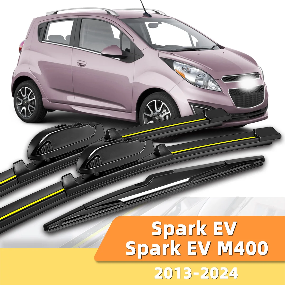 

3PCS Front And Rear Windshield Wipers Suitable For Chevrolet Spark EV Spark EV M400 2013-2024 Automotive Windshield Accessories