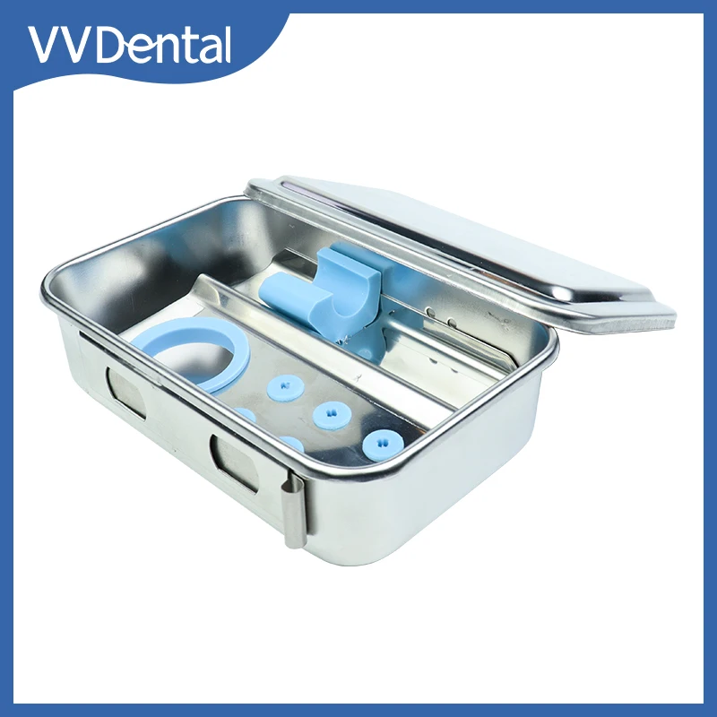 Sterilizing Organizer Steel Square Dental Box Sterilization Case Disinfection Tray for Ophthalmic Surgical Instrument Tools