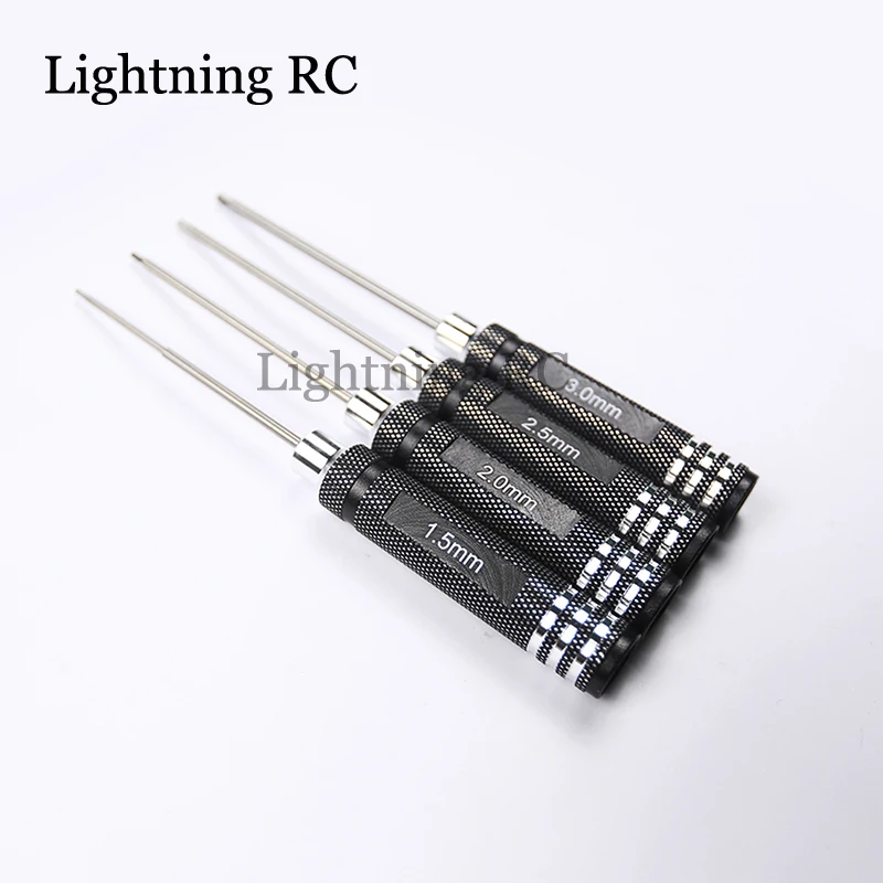 

4 Pcs/set Titanium Plating 1.5/2/2.5/3mm Hexagon Screwdriver Screw Driver Tool Kit for RC Model Car Boat Airplane