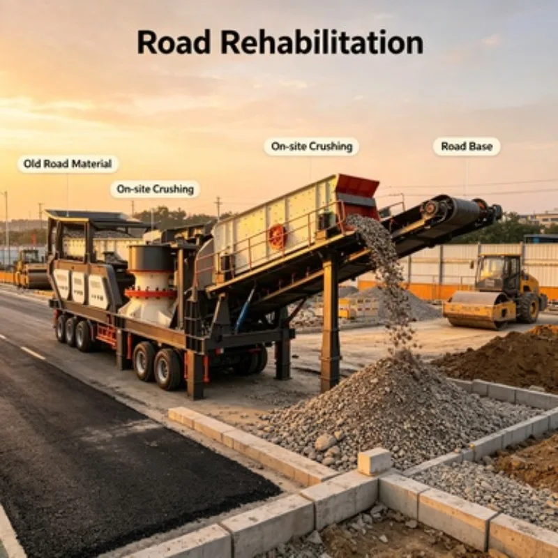 Customized Mobile Gravel Stone Crusher Machine with Magnetite Separator for Mineral Processing and Aggregate Production Plant