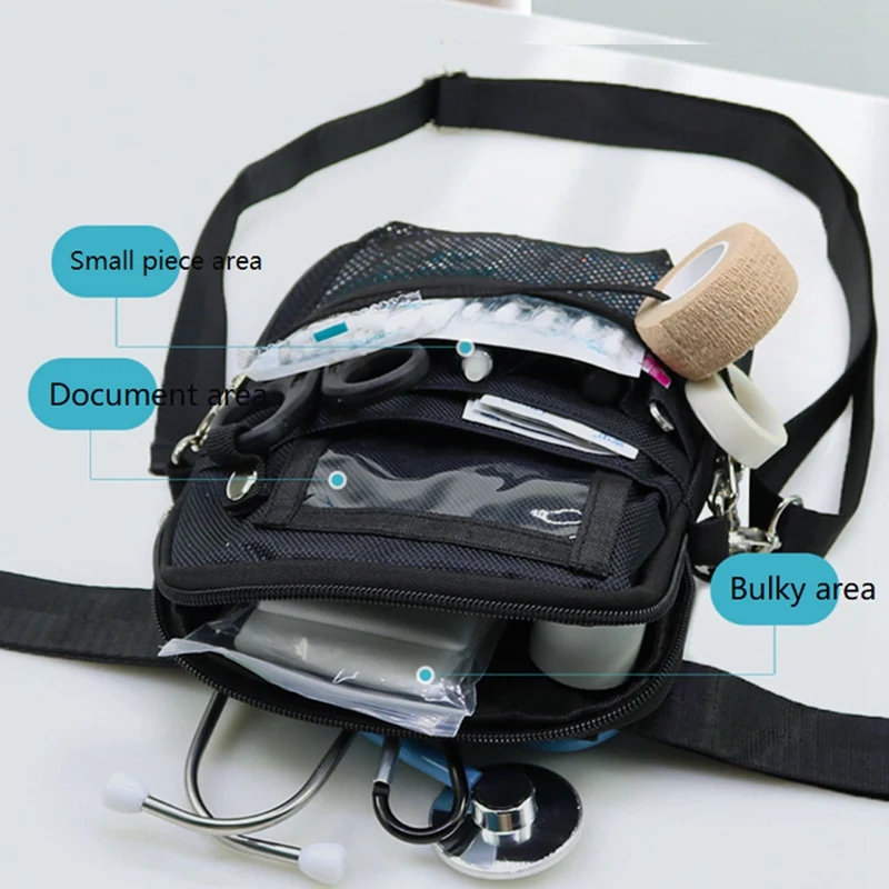 Nurse Fanny Pack Nursing Belt Organizer Waist Bag Nurse Scissors Care Kit Tool Case Storage Shoulder Chest Bag