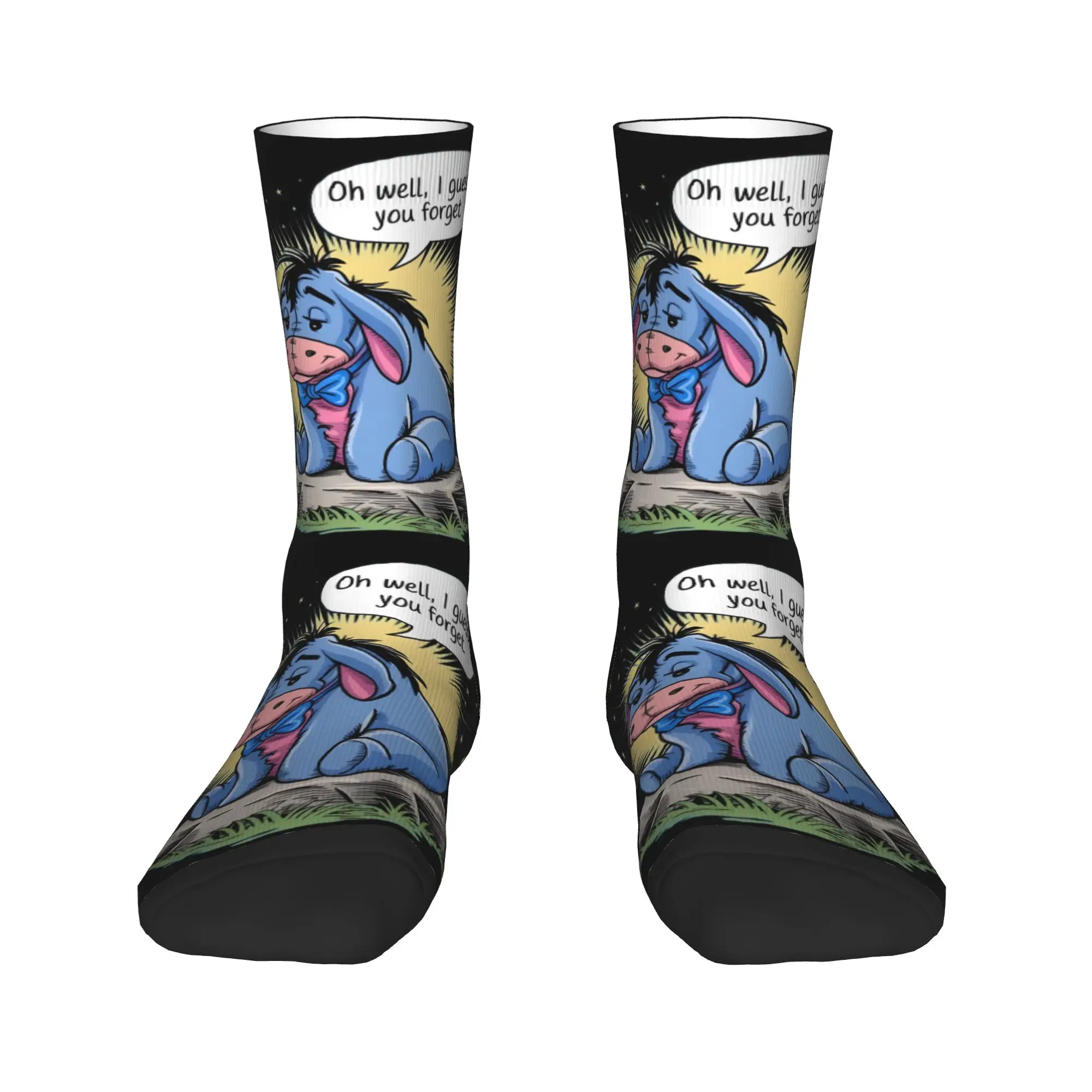 

Winnie The Pooh Eeyore Men's Crew Socks Unisex Fun Spring Summer Autumn Winter Dress Socks