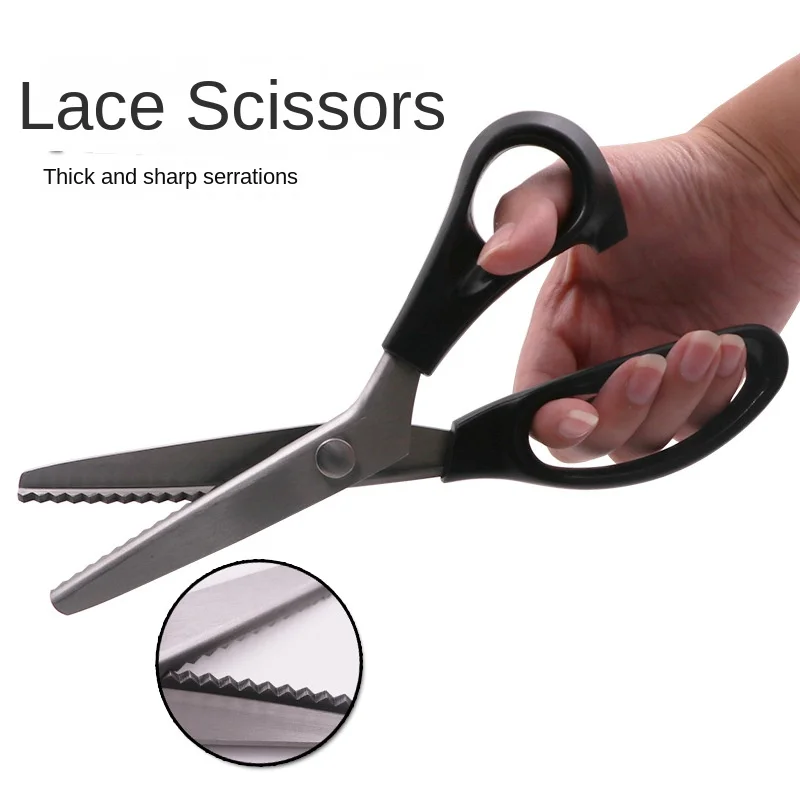 Tooth Cloth Scissors Triangular Dog Tooth Serrated Tailor Scissors, Handmade Lace Scissors, Arc Wave Scissors