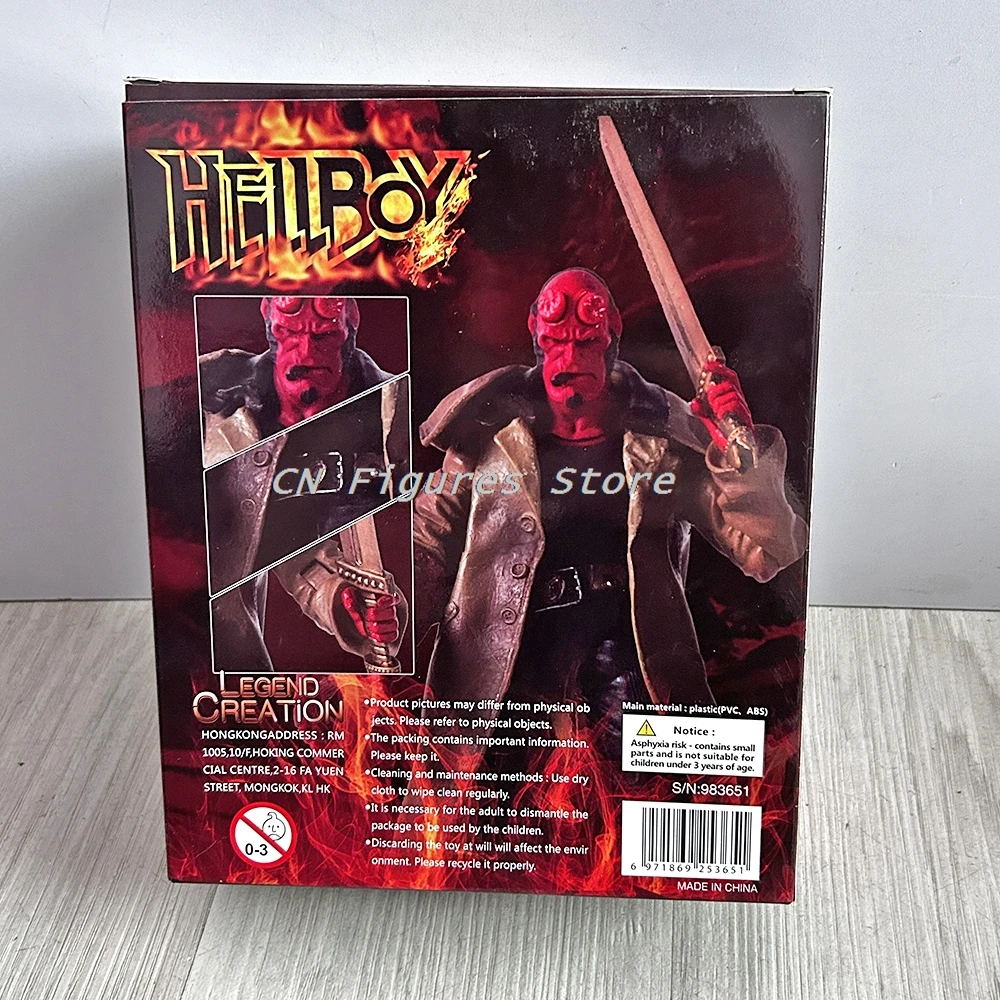 Hellboy الشكل البلاستيكية عمل الشكل الملابس الحقيقية يمكن ارتداء Hellboy سامريتان لعبة مجسمة دمية هدية الكريسماس