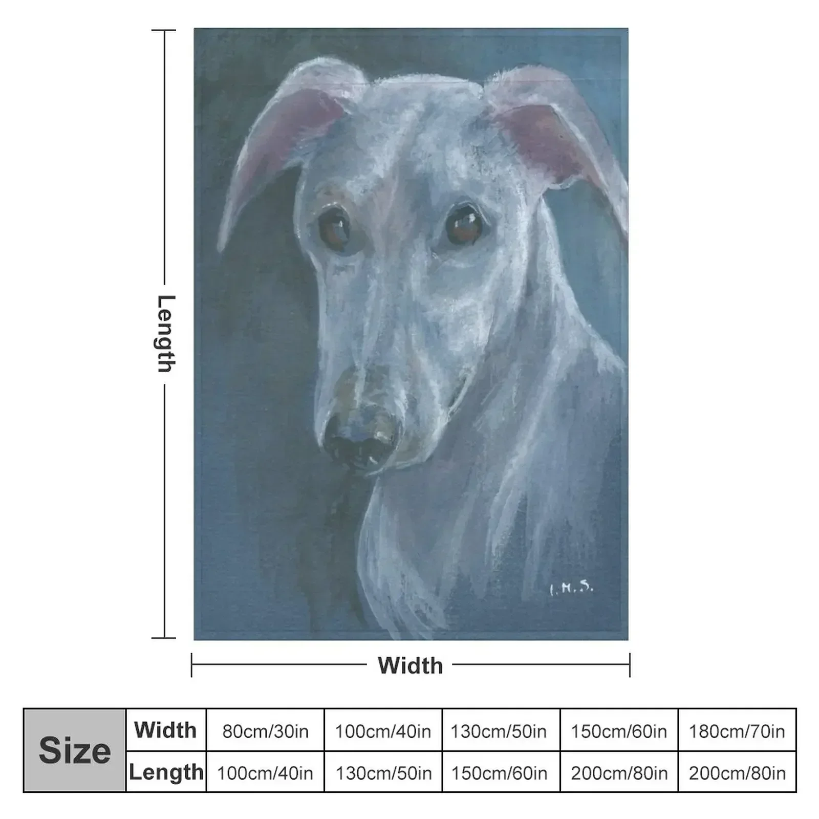 Whippet Throw Blanket couch cozy soft plush fuzzy picnic outdoor blanket