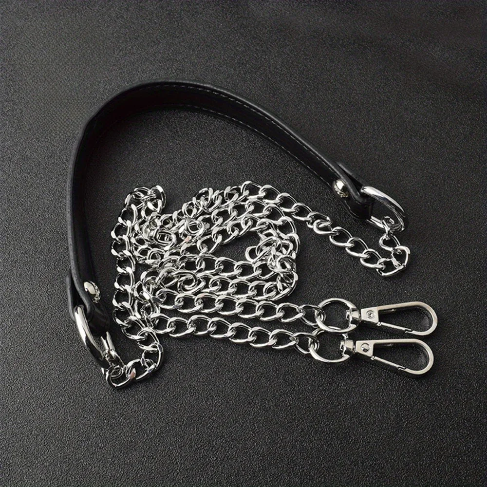 120cm Metal Bag Chain Replacement PU Bags Straps for DIY Handbag Handles Cross Body Shoulder Straps Accessories Bags Handles