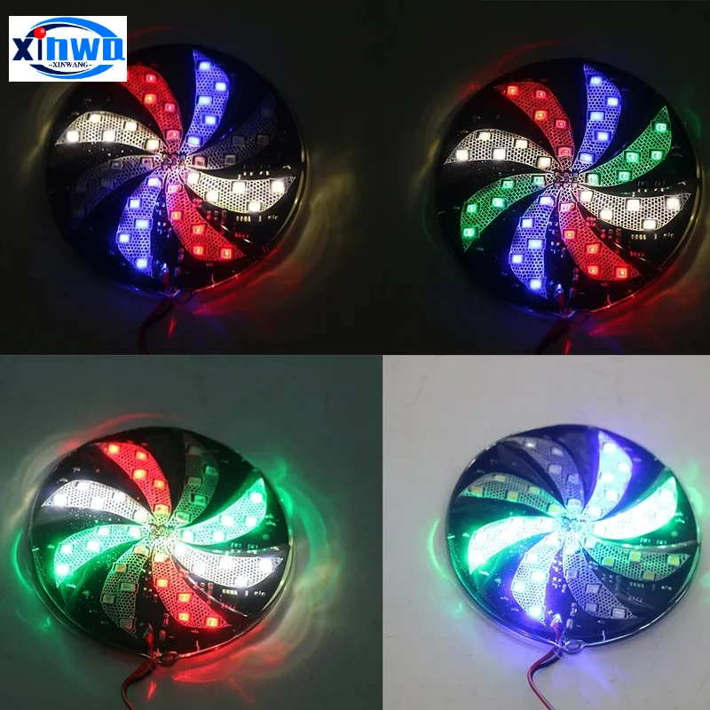 Glowtopia – Molino De Viento LED Con Mango Giratorio – 3 Unidades – Luces Multicolor Intermitentes – Pilas AAA Incluidas – Azul O Rojo (Aleatorio)