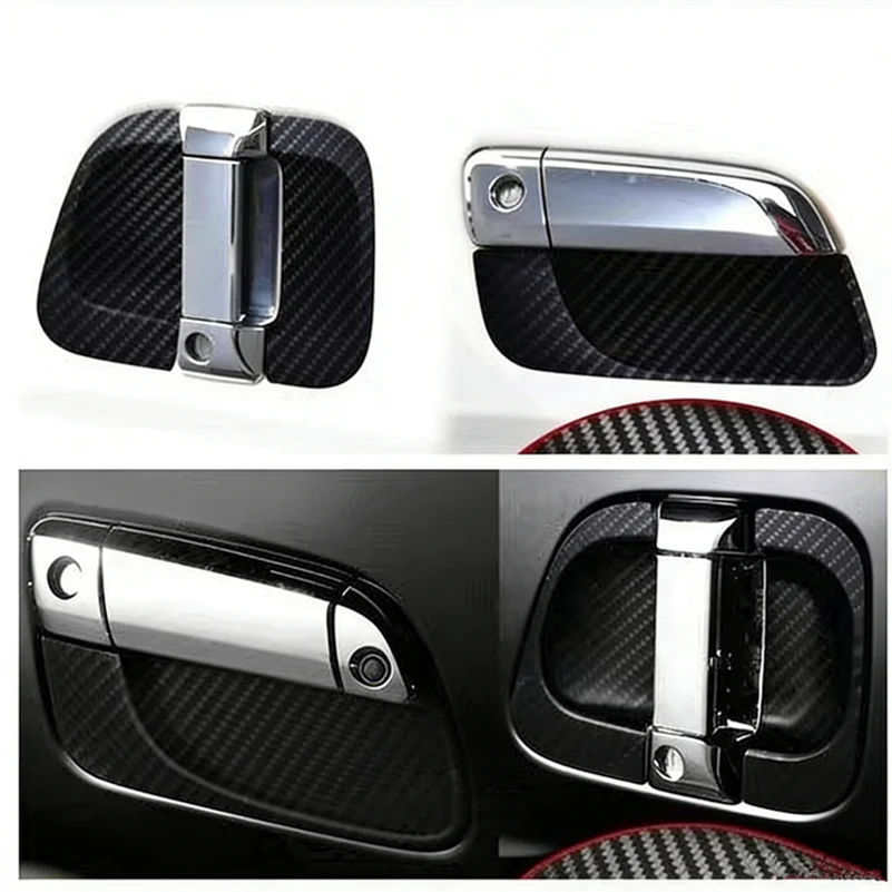 for Toyota Hiace HIACE 200 Series Silicone Handle Door Bracket with Carbon Fiber Texture, Black Color 2005-2018