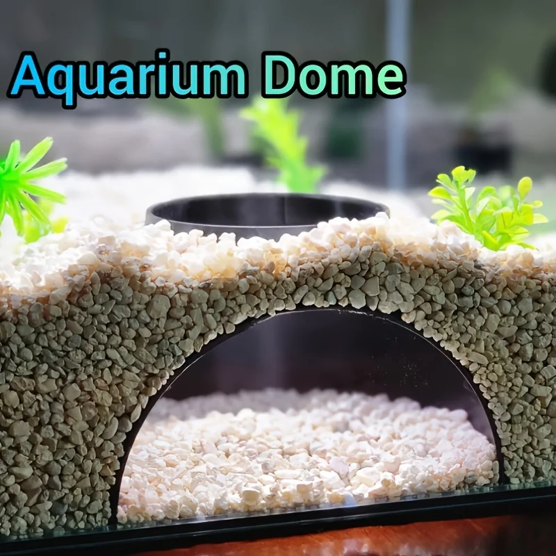 Aquarium Dome Tunnel | Gravel Hidden Point/Area Under View, Perfect for Loach, Cichlid, Coridoras, and Croaker Bottom Sand