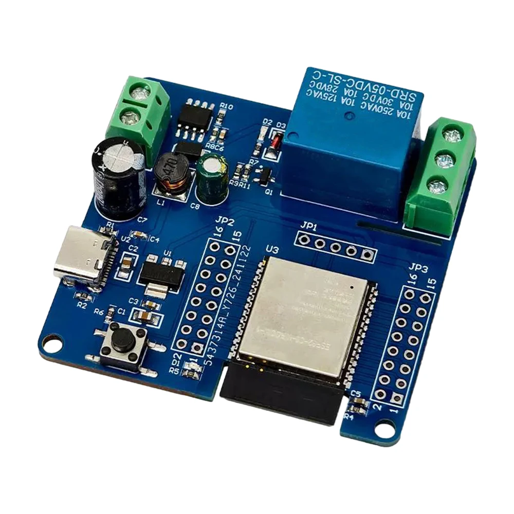 Módulo de Relé de 1 Canales A Bordo ESP32-C6 WIFI Bluetooth Placa de Desarrollo Módulo DC 5-60V Interfaz de Tipo C