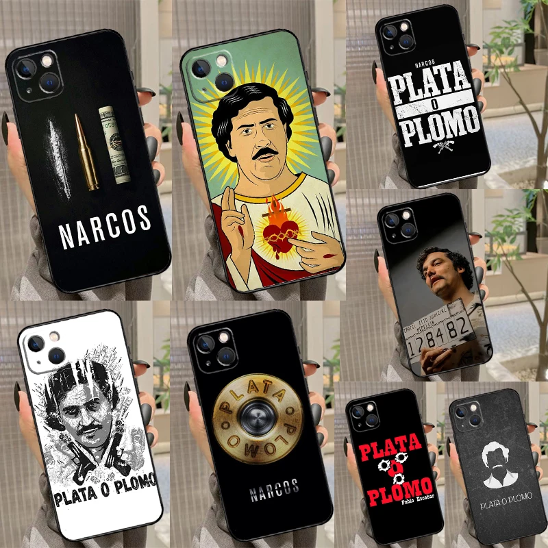 Plata O Plomo Narcos Pablo Escobar Case For iPhone 11 12 13 14 15 16 Pro Max XS X XR Plus 12 13 mini Phone Cover