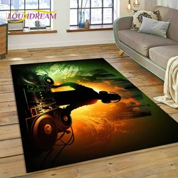 Vinyl Record Music DJ Screen tape Rug Carpet for Living Room Bedroom Home Decor,Floor Mat Non-slip Decoration for Sofa Doormat