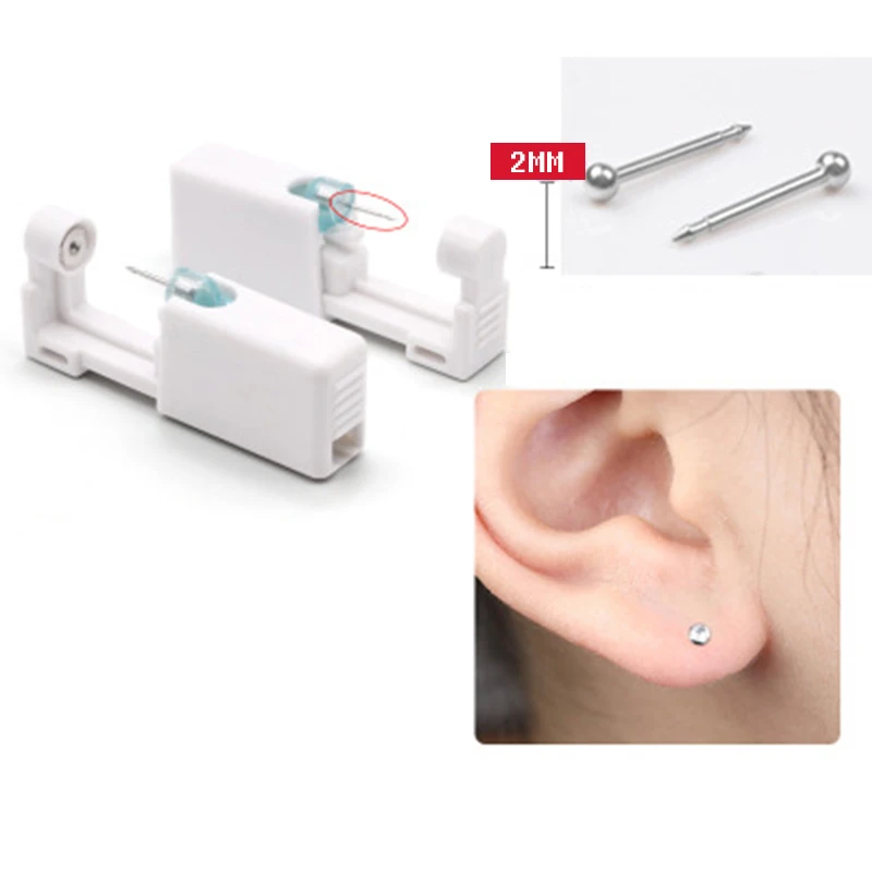 NONE Ear Piercing Gun Disposable Safety Piercer Set Multicolor 7