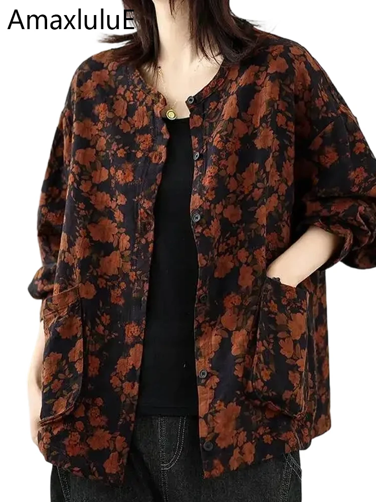 

Amax LuluE 2026 Korean Fashion Clothes Womens Spring Loose Casual Shirts Classic Cotton Linen Tops Ladies Elegant Solid Blouses