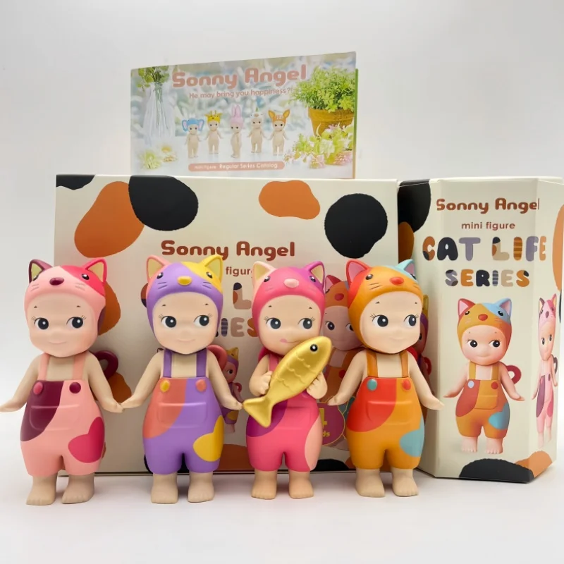

Sonny Angel Cat Life Series Meow Meow Angel Blind Box Mini Figure 4 Kinds Doll Ornament Model Figurine Decor Toys Birthday Gift