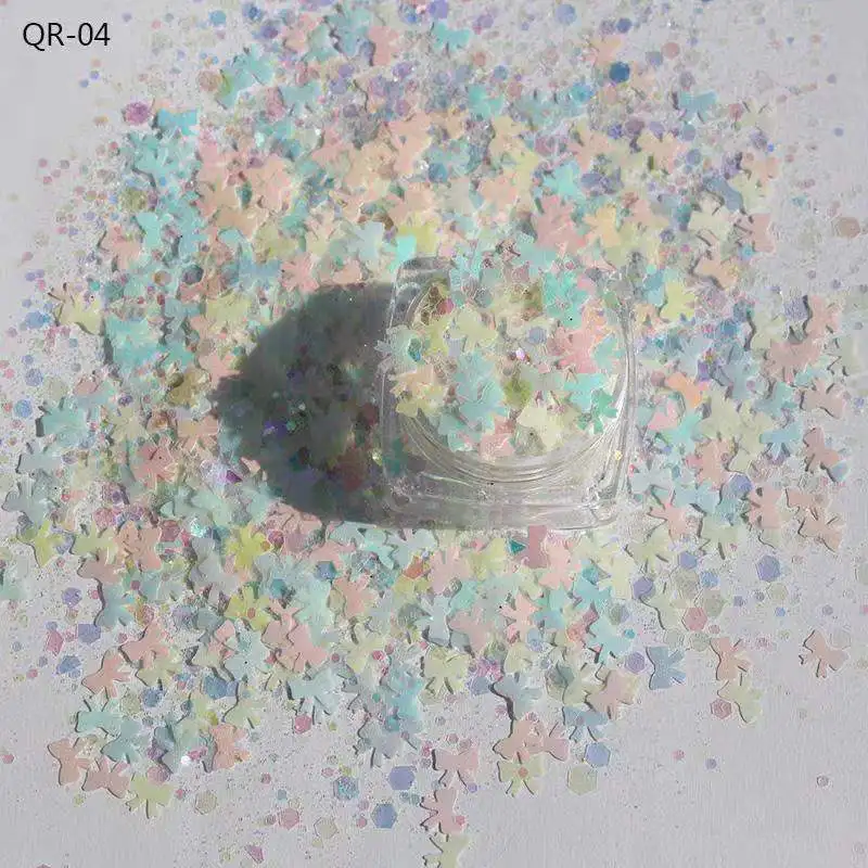 50g Mixed Glitter Nail Sequins Powder Cosmetic Valentine\'s Day Chunky Body Colorful Love Heart Craft Glitter For Nail Hair Face