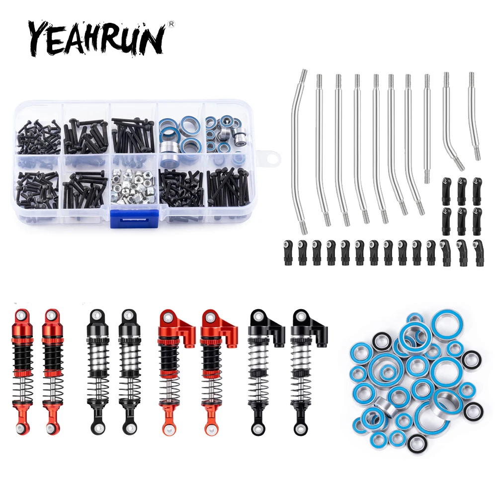 YEAHRUN Shock Absorbers/Bearing Kit/ Link Set/Screw Box Set for Redcat Ascent 1/18 Crawler Car Upgrade Parts