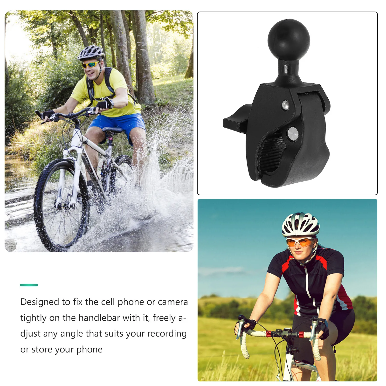 

Крепление-шарнир для телефона/камеры на руль: прочное пластиковое крепление для велосипеда/мотоцикла с гибким вращением и надежным зажимом
